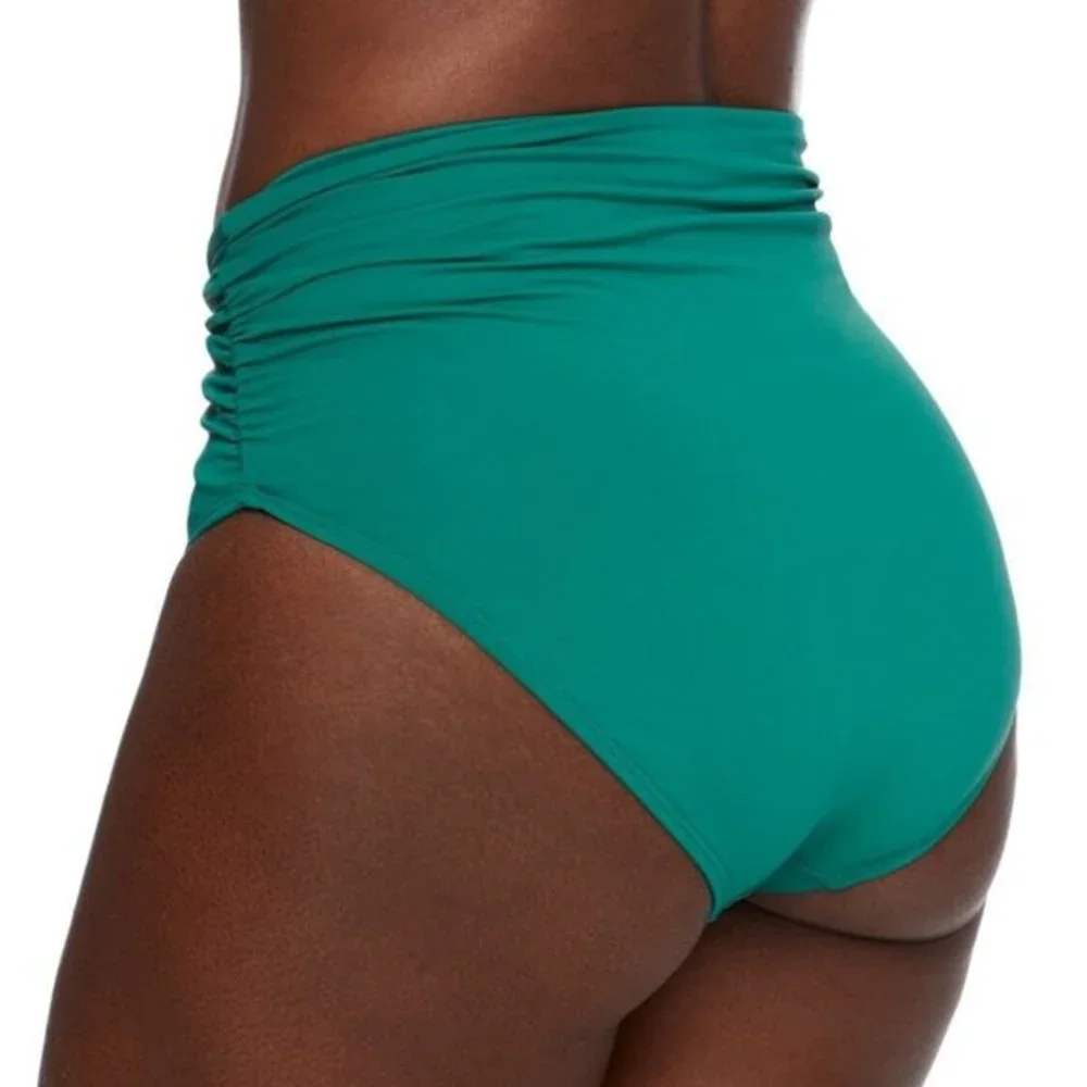 Anne Cole Live in Color Convertible‎ High Waist Bikini Bottom Ocean Green